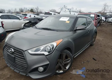 2013 Hyundai Veloster Turbo W/Blue from USA, damaged, VIN KMHTC6AE7DU180587